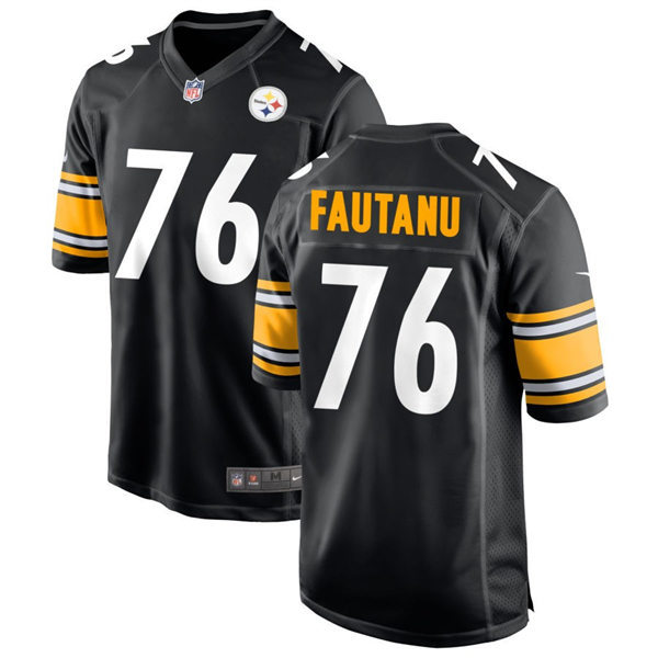  Men's Pittsburgh Steelers #76 Troy Fautanu Nike Black Vapor Limited Player Jersey 