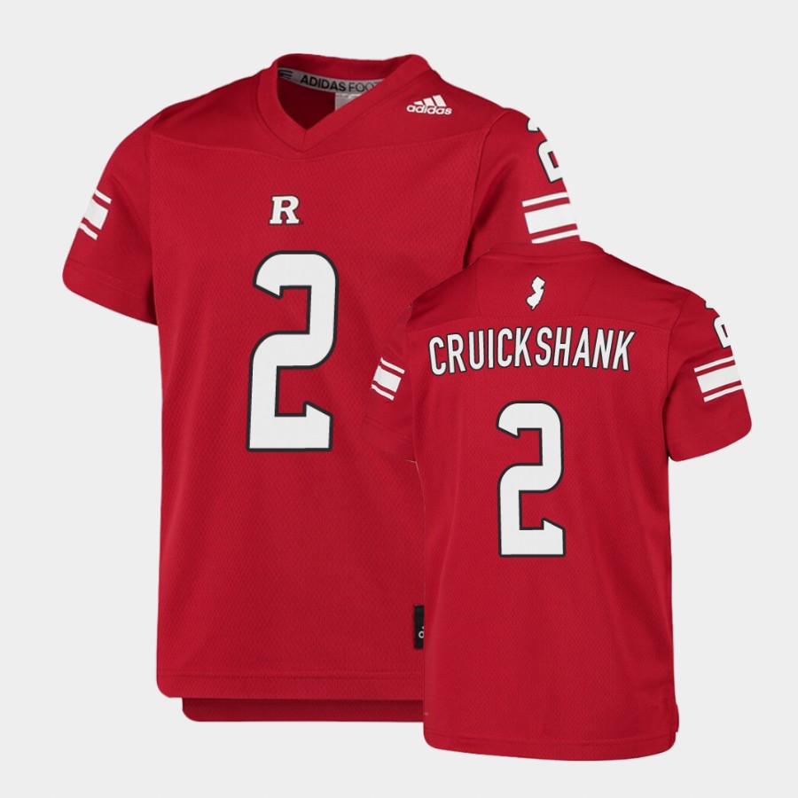  Men's Rutgers Scarlet Knights #2 Aron Cruickshank Scarlet Adidas College Football Jersey
