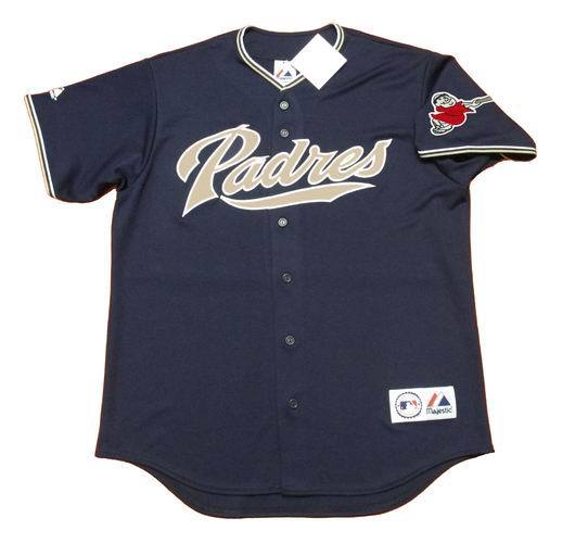  Men's San Diego Padres Custom 2006 Majestic Cooperstown Throwback Home Jersey 