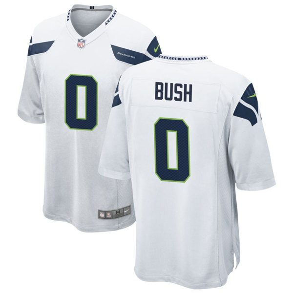  Men's Seattle Seahawks #0 Devin Bush Jr. Nike White Vapor Limited Jersey 