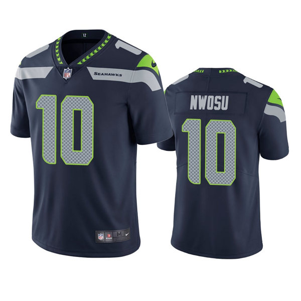  Men's Seattle Seahawks #10 Uchenna Nwosu Nike Navy Team Color Vapor Limited Jersey 