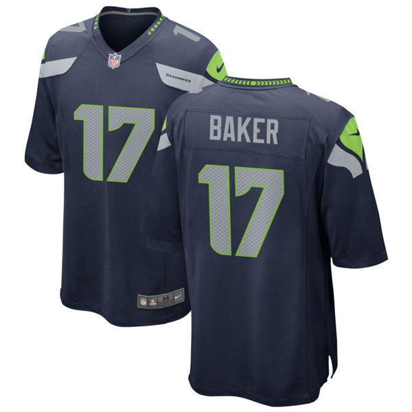  Men's Seattle Seahawks #17 Jerome Baker Nike Navy Team Color Vapor Limited Jersey 