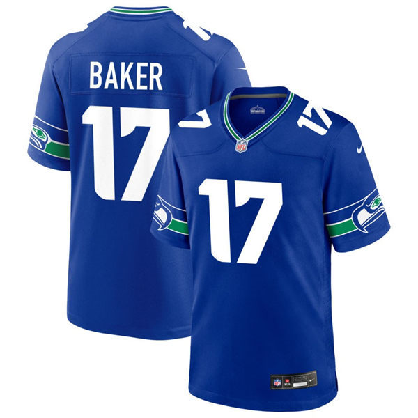  Men's Seattle Seahawks #17 Jerome Baker Royal Throwback F.U.S.E. Limited Jersey 