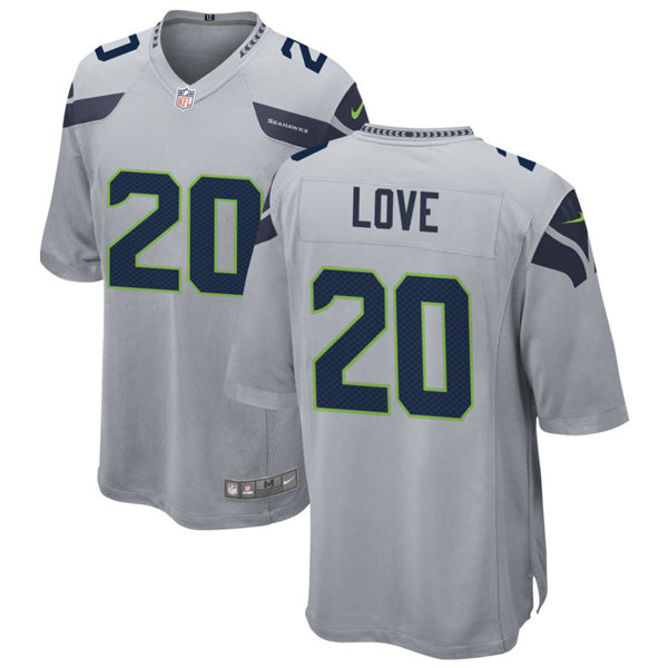  Men's Seattle Seahawks #20 Julian Love Nike Gray Alternate Vapor Limited Jersey 