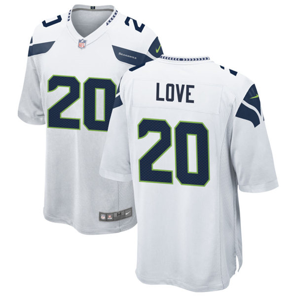 Men's Seattle Seahawks #20 Julian Love Nike White Vapor Limited Jersey 