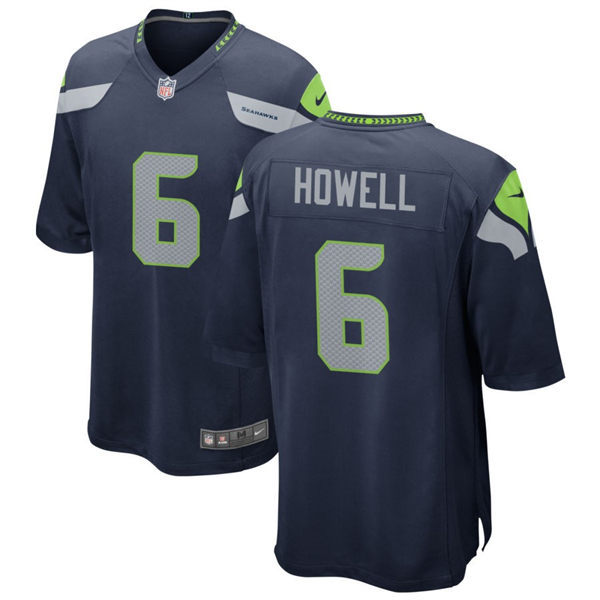  Men's Seattle Seahawks #6 Sam Howell Nike Navy Team Color Vapor Limited Jersey 