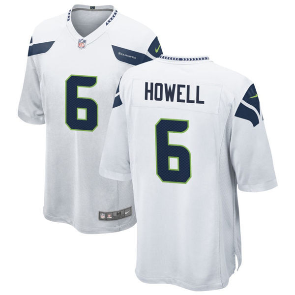  Men's Seattle Seahawks #6 Sam Howell Nike White Vapor Limited Jersey 