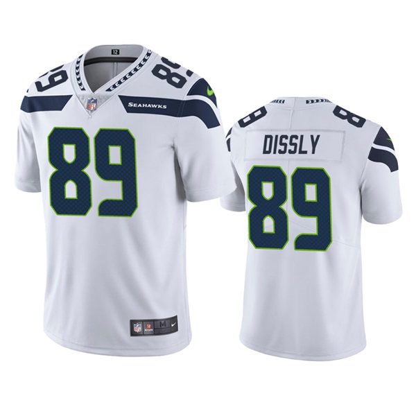 Men's Seattle Seahawks #89 Will Dissly Nike White Vapor Limited Jersey 