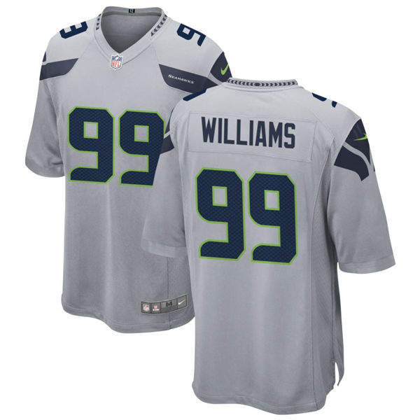  Men's Seattle Seahawks #99 Leonard Williams Nike Gray Alternate Vapor Limited Jersey 