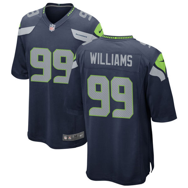  Men's Seattle Seahawks #99 Leonard Williams Nike Navy Team Color Vapor Limited Jersey 