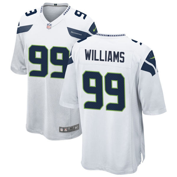  Men's Seattle Seahawks #99 Leonard Williams Nike White Vapor Limited Jersey 