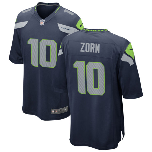  Men's Seattle Seahawks Retired Player #10 Jim Zorn Nike Navy Team Color Vapor Limited Jersey 