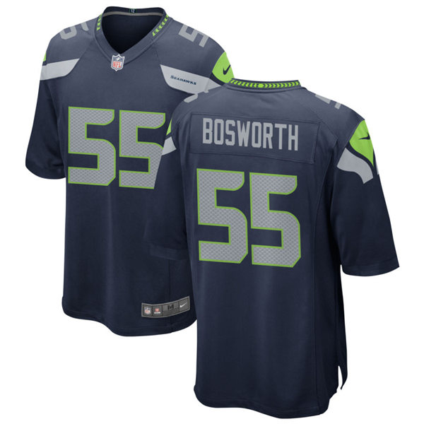  Men's Seattle Seahawks Retired Player #55 Brian Bosworth Nike Navy Team Color Vapor Limited Jersey 