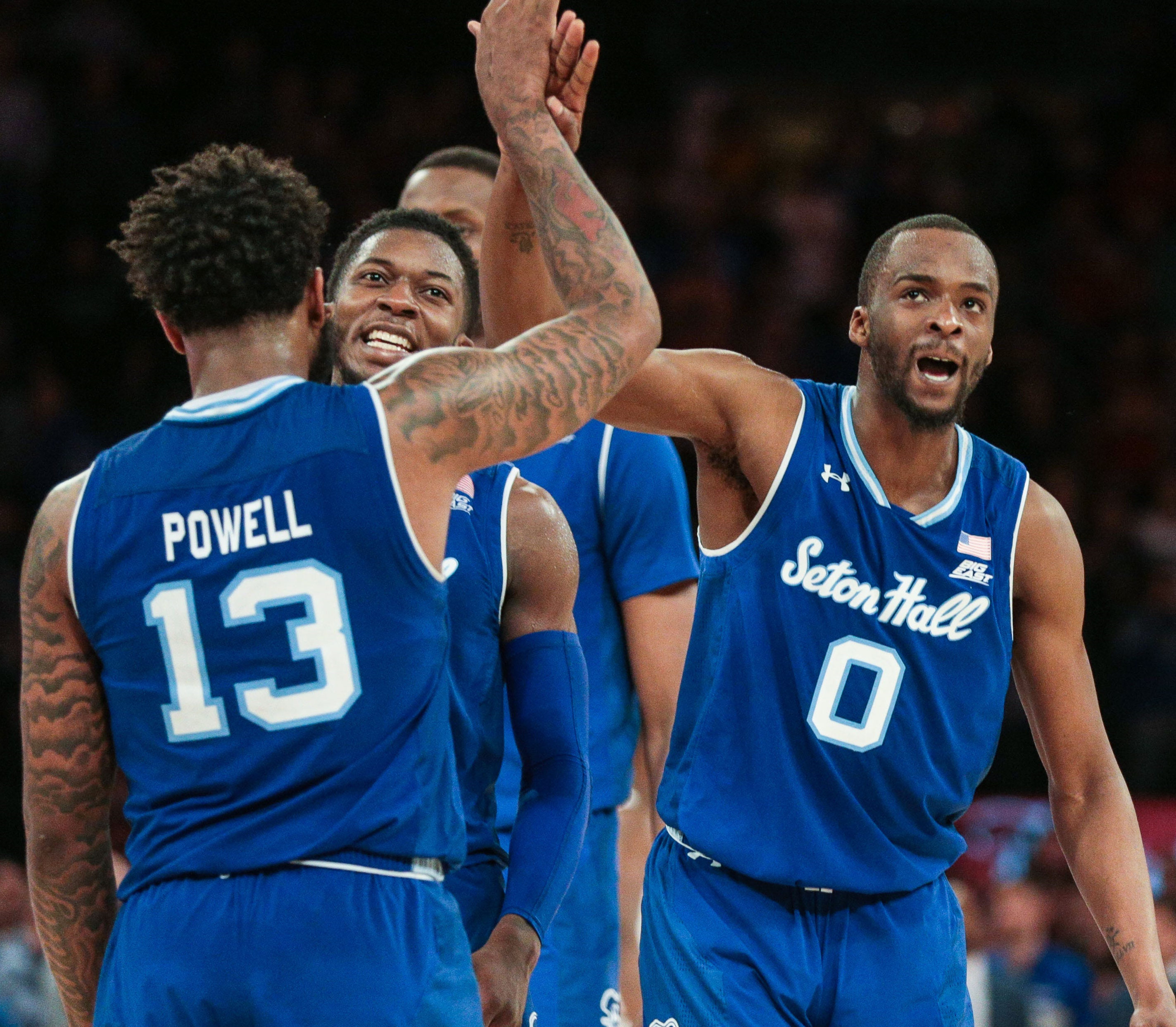  Men's Seton Hall Pirates Custom Under Armour 2018 Blue Basketball Jersey 