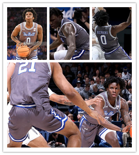  Men's Seton Hall Pirates Custom Under Armour 2022-23 Grey College Basketball Game Jersey 