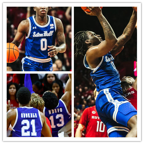  Men's Seton Hall Pirates Custom Under Armour 2022-23 Royal College Basketball Game Jersey 