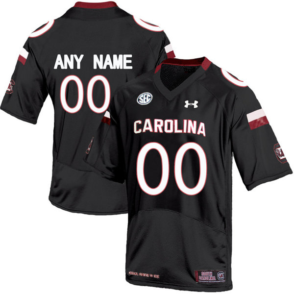  Men's South Carolina Gamecocks Custom 2017 Black Under Armour NCAA Football Jersey 
