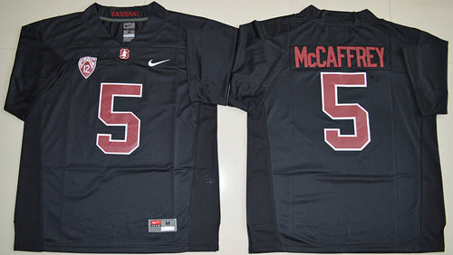  Men's Stanford Cardinal #5 Christian McCaffrey Nike NCAA College Football Jersey - Blackout