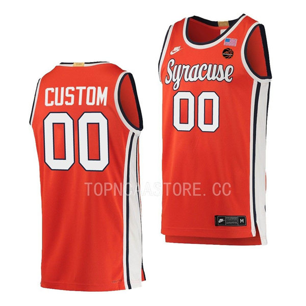  Men's Syracuse Orange Custom Nike Orange Retro College Basketball Jersey 