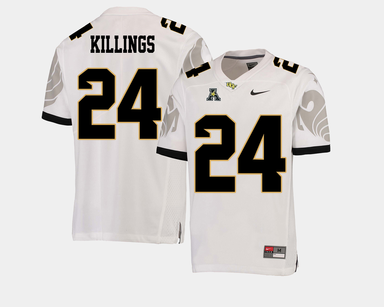  Men's UCF Knights #24 D.J. Killings Nike White College Football Jersey