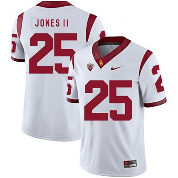  Men's USC Trojans #25 Ronald Jones II White With Name Nike NCAA College Vapor Untouchable Football Jersey 