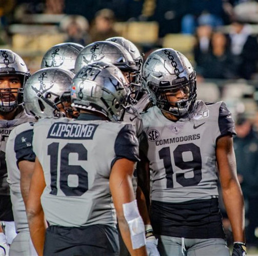  Men's Vanderbilt Commodores Custom Nike 2020 Grey Untouchable College Game Football 