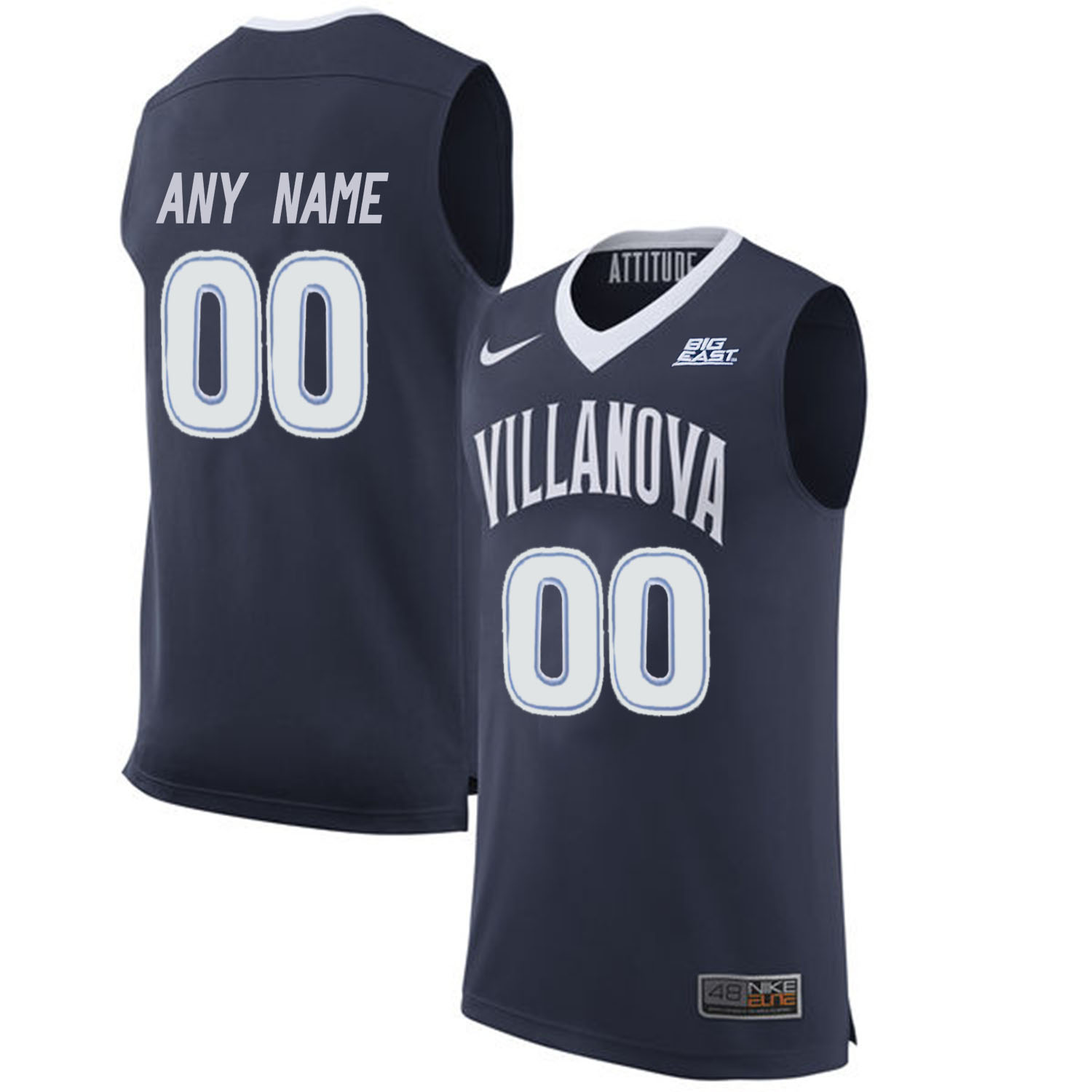  Men's Villanova Wildcats Custom Stitched Nike 2013-18 Navy Basketball Jersey