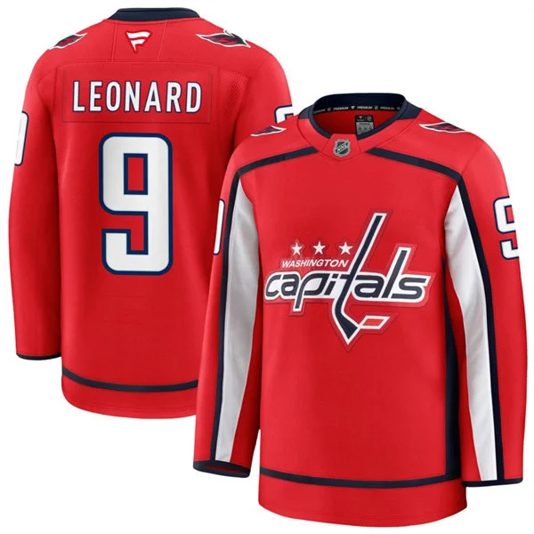  Men's Washington Capitals #9 Ryan Leonard Fanatics Home Red Premium Jersey 