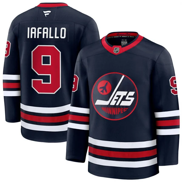  Men's Winnipeg Jets #9 Alex Iafallo Fanatics Navy Alternate Premium Jersey 