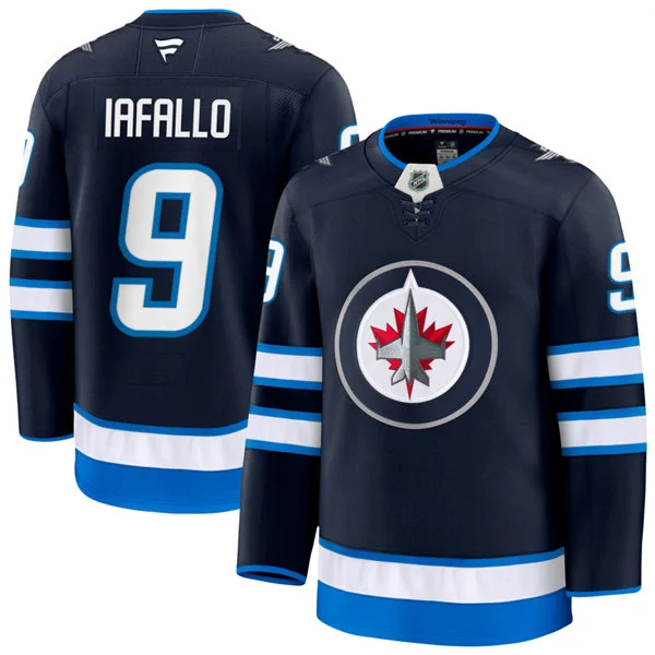  Men's Winnipeg Jets #9 Alex Iafallo Fanatics Navy Home Premium Jersey 
