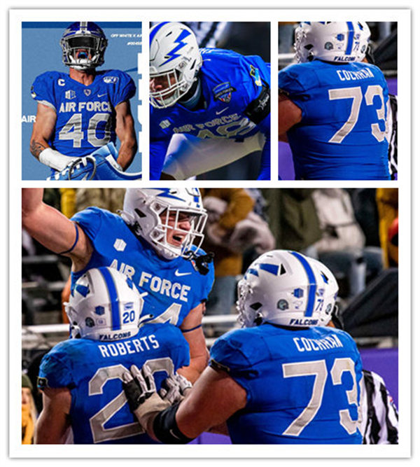  Men's Youth Air Force Falcons Custom Nike Royal College Football Game Jersey 