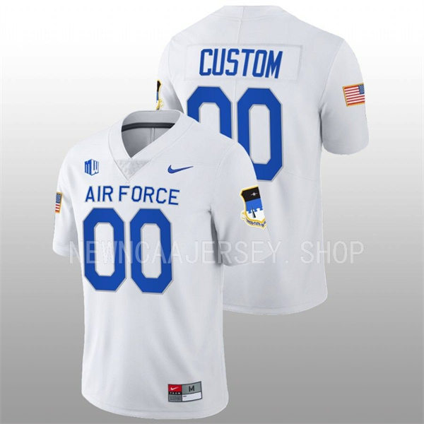  Men's Youth Air Force Falcons Custom Nike White College Football Game Jersey 