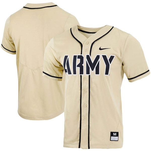  Men's Youth Army Black Knights Custom Nike Gold College Baseball Game Jersey 