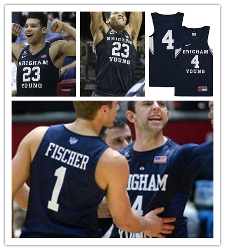  Men's Youth BYU Cougars Custom 2020 Navy College Basketball Jersey 