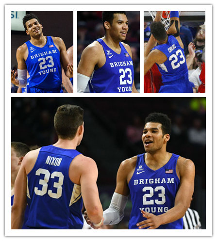  Men's Youth BYU Cougars Custom 2020 Roayl College Basketball Jersey 