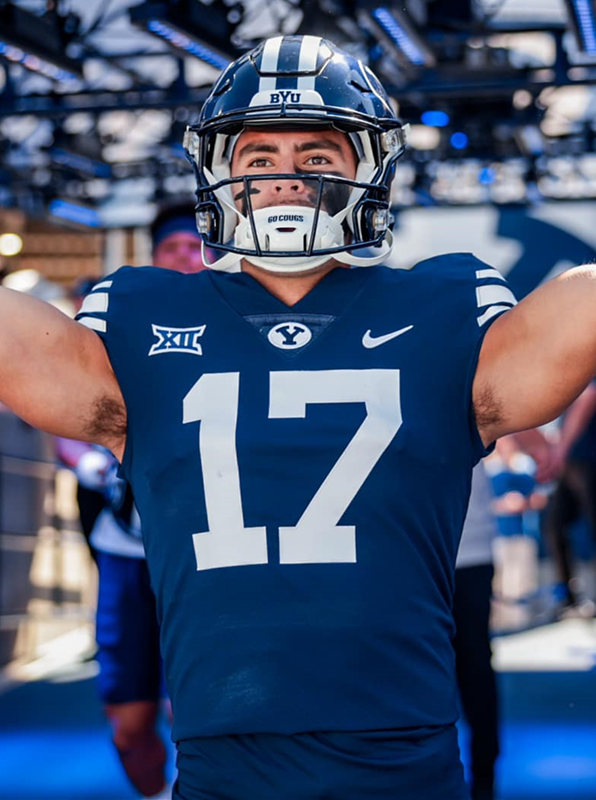 Men's Youth BYU Cougars Custom Nike 2023 XII Nike Navy Football Jersey 