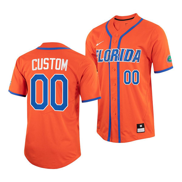  Men's Youth Florida Gators Custom Pete Alonso Jackson Kowar Brady Singer JJ. Schwarz Jonathan India Mike Zunino Nike 2020 Orange Florida Baseball Jersey 