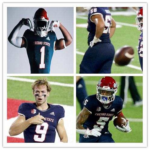  Men's Youth Fresno State Bulldogs Adidas 2020 Navy College Football Jersey 