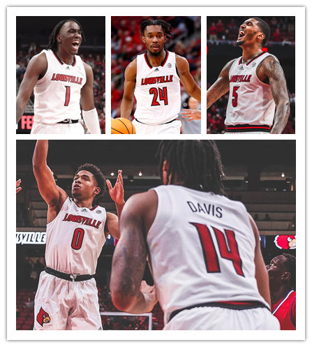  Men's Youth Louisville Cardinals Custom Adidas 2022 White College Basketball Game Jersey 