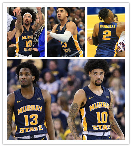  Men's Youth Murray State Racers Custom Nike 2021-22 Navy College Basketball Game Jersey 