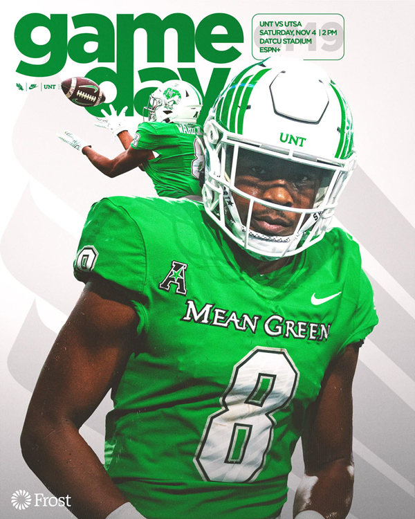  Men's Youth North Texas Mean Green Custom Nike 2023 Green College Football Game Jersey 