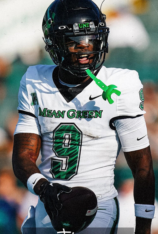  Men's Youth North Texas Mean Green Custom Nike 2023 White College Football Game Jersey 