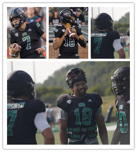  Men's Youth Ohio Bobcats Custom Adidas Black College Football Game Jersey  