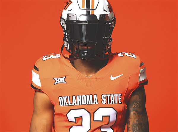  Men's Youth Oklahoma State Cowboys Custom Nike 2023 New  Orange Football Uniform Jersey 