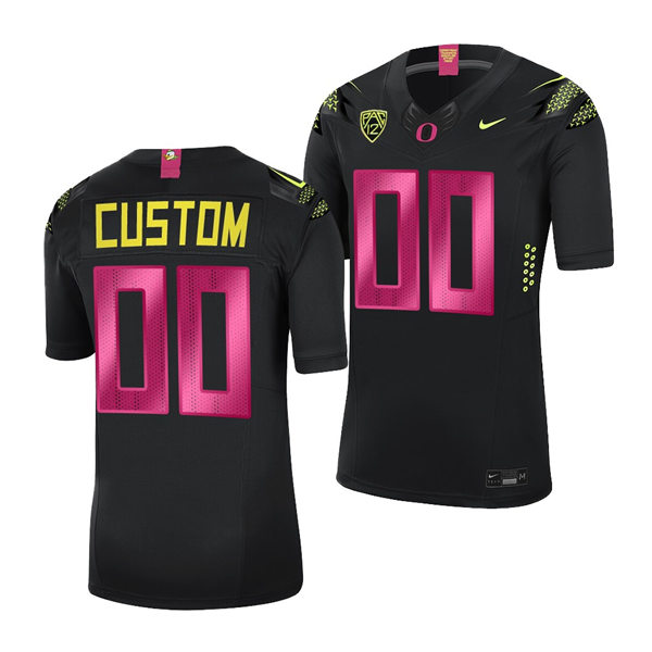  Men's Youth Oregon Ducks Custom Nike Black College Football Game Jersey 