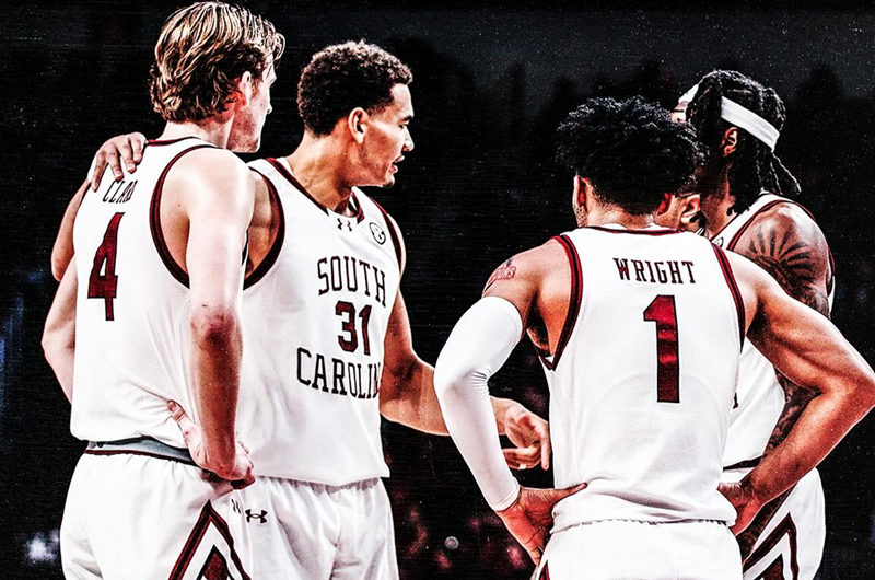  Men's Youth South Carolina Gamecocks Custom 2023-24 White College Basketball Game Jersey 