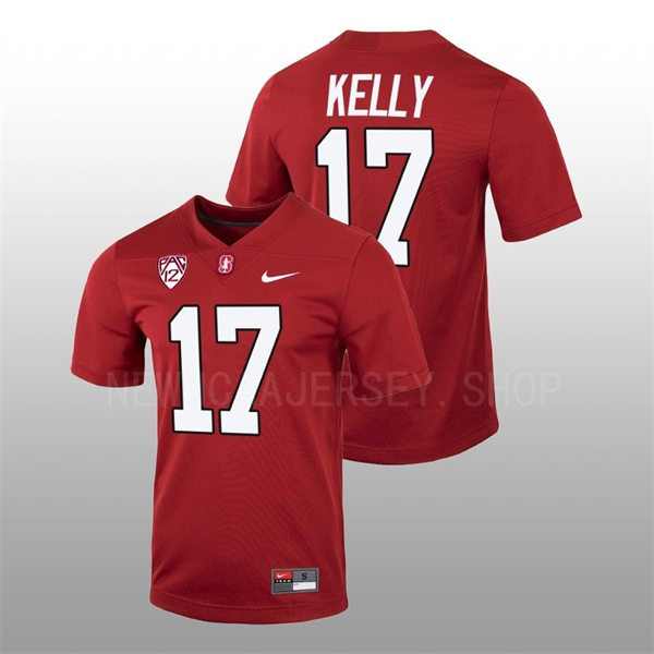  Men's Youth Stanford Cardinal #17 Kyu Blu Kelly 2022 Cardinal College Football Game Jersey 