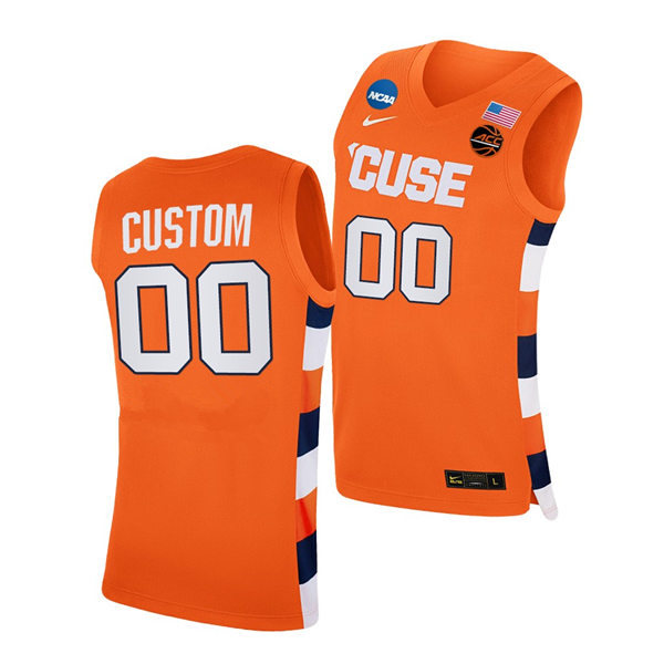  Men's Youth Syracuse Orange Custom Nike 2023 Orange College Basketball Game Jersey 