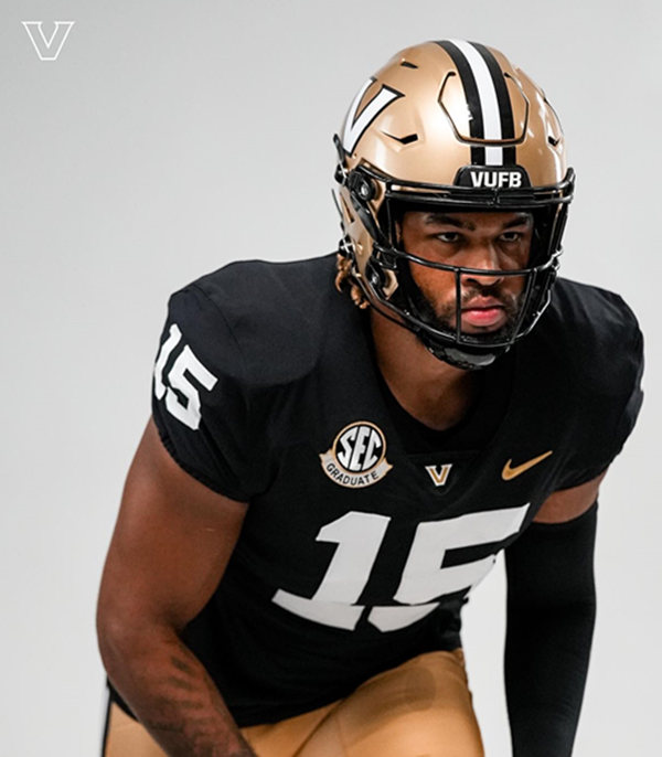  Men's Youth Vanderbilt Commodores Custom Nike 2023 Black White College Football Game Jersey 