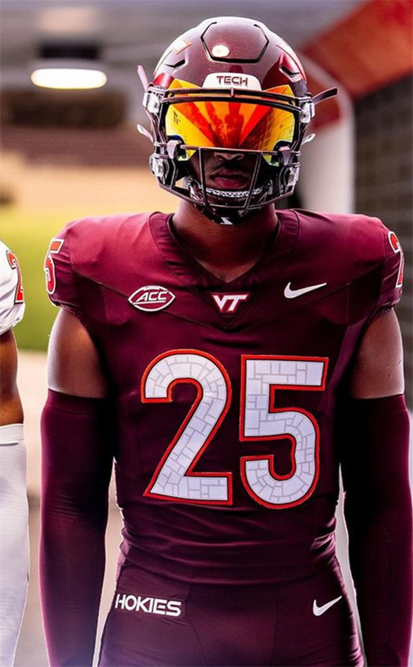  Men's Youth Virginia Tech Hokies Custom Nike 2024 Maroon College Game Football Jersey 